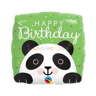 Mosolygó Panda Happy Birthday Szülinapi Fólia Lufi
