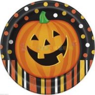 Mosolygó Tök Halloween Parti Tányér - 22 cm, 8 db-os
