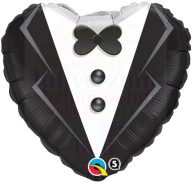 Mr. And Mrs. Esküvői Fólia Lufi - Szmoking 45 cm
