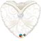 Mr. & Mrs. Wedding Esküvői Szív Fólia Lufi - Esküvői ruha 45 cm
