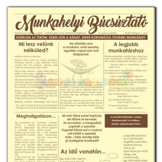 Munkahelyi búcsúztató újság