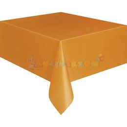 Narancssárga Műanyag Party Asztalterítő - 137 cm x 274 cm