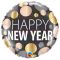 46 cm-es New Year Metallic Dots Fólia Lufi Szilveszterre