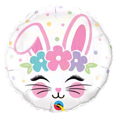 Nyuszi Arc - Bunny Face Húsvéti Fólia Lufi - 45 cm