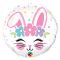 Nyuszi Arc - Bunny Face Húsvéti Fólia Lufi - 45 cm
