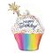 Születésnapi muffin fólia lufi - 79 cm