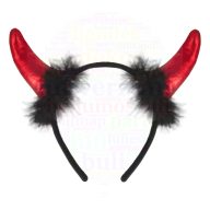 Ördögszarv textil hajpánt 16 cm x 19 cm