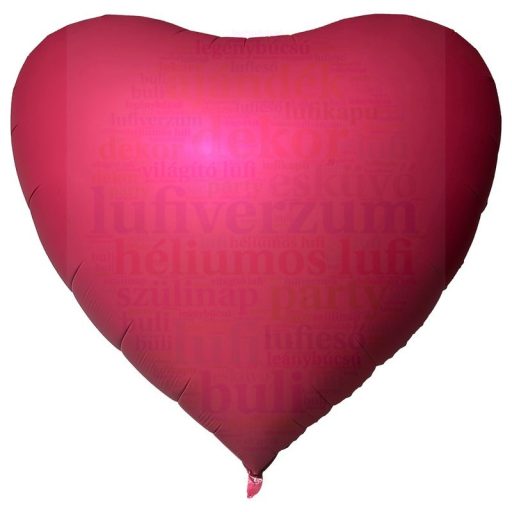 Óriás piros szív fólia lufi - 172 cm