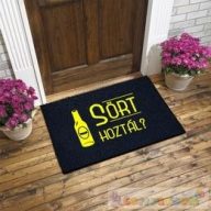 Vicces gumis lábtörlő - Sört hoztál?