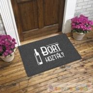 Vicces gumis lábtörlő - Bort hoztál?