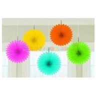   Vegyes Színű Legyezők Függő Dekoráció - 15,2 cm, 5 db-os