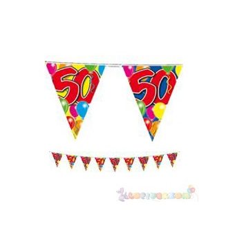 10 méteres 50-es számos Szülinapi zászlófüzér
