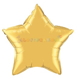 Arany Csillag Fólia Lufi - 45 cm