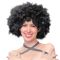Fekete Afro Mega - Mikrofon Parti Paróka