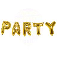 PARTY - fólia lufi betű füzér arany