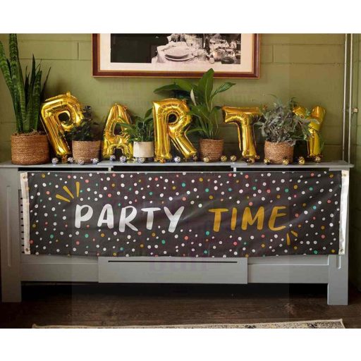 PARTY - fólia lufi betű füzér arany