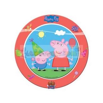 Peppa Pig Papír Parti Tányér - 8 db-os, 23 cm
