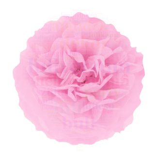 Pink bolyhos függő pompon dekoráció - 35 cm