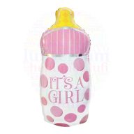   Cumisüveg kislányoknak fólia lufi babaszületésre - 78 cm