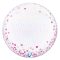 Pink Konfetti Pöttyös Mintás Deco Bubble Lufi, 61 cm-es