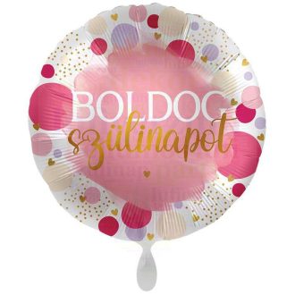 Boldog Szülinapot! Pink Pasztell Fólia Lufi 