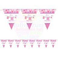 Shower With Love Pink Zászlófüzér Babaszületésre - 4 m