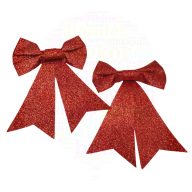 Piros dekor ajándék masni 14 x 18 cm - 2 db/csomag