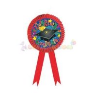   Congrats Graduate Piros Szalagos Óriás Függő Dekoráció Ballagásra - 1 db-os, 32 cm