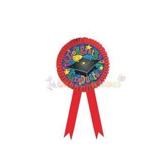   Congrats Graduate Piros Szalagos Óriás Függő Dekoráció Ballagásra - 1 db-os, 32 cm