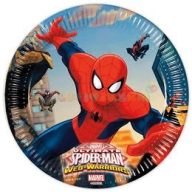 Pókember Parti Tányér - 19,5 cm, 8 db-os