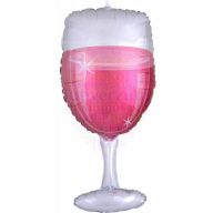 Rose borospohár Fólia Lufi - 78 cm