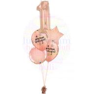 Rose gold számos szülinapi csokor - EXTRA