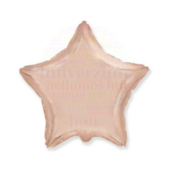 Rózsaarany - Rose Gold Csillag Fólia Lufi - 45 cm