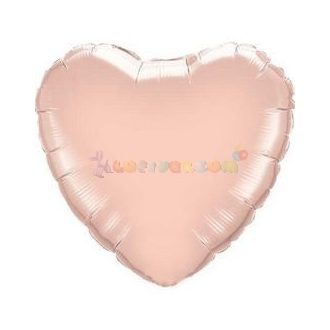 Rózsaarany fólia szív lufi 45 cm