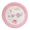 Rózsaszín Elefántos Parti Tányér, 23 cm, 6 db-os