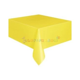 Napsárga Műanyag Party Asztalterítő - 137 cm x 274 cm