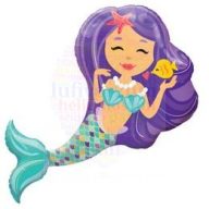 Sellő - Hableány Super Shape Fólia Lufi 91 cm