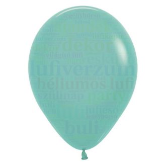 Sempertex akvamarinkék színű latex lufi 12 inch/30 cm