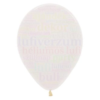   Sempertex clear - áttetsző színű latex lufi 12 inch/30 cm