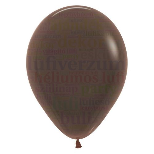 Sempertex csokoládé barna színű latex lufi 12 inch/30 cm