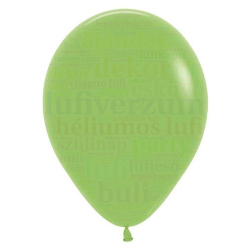 Sempertex lime zöld színű latex lufi 12 inch/30 cm