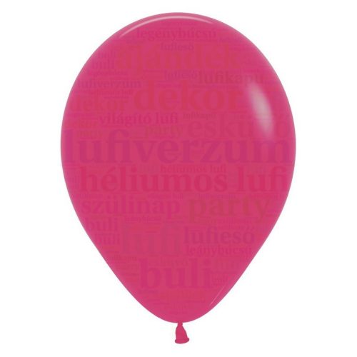 Sempertex málna pink színű latex lufi 12 inch/30 cm