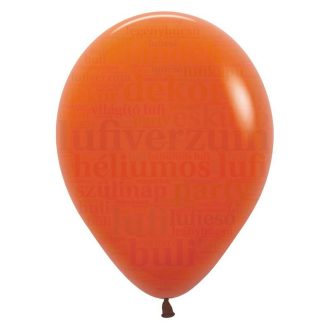   Sempertex sötét narancssárga színű latex lufi 12 inch/30 cm