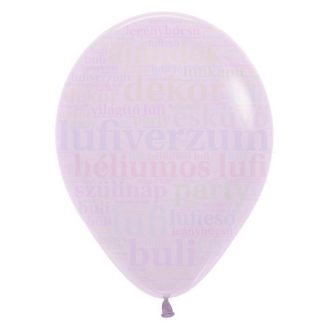 Sempertex pasztel lila színű latex lufi 12 inch/30 cm