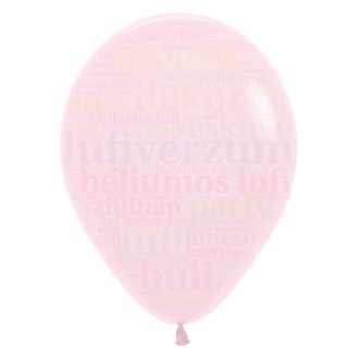 Sempertex pasztel pink színű latex lufi 12 inch/30 cm