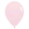 Sempertex pasztel pink színű latex lufi 12 inch/30 cm