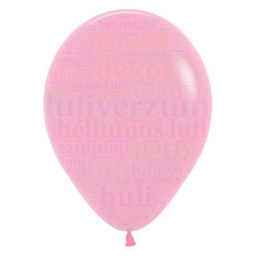 Sempertex pink rózsaszín színű latex lufi 12 inch/30 cm