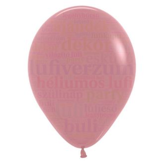   Sempertex rózsafa rózsaszín színű latex lufi 12 inch/30 cm