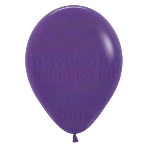 Sempertex sötét violet lila színű latex lufi 12 inch/30 cm