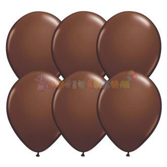 28 cm-es barna - sötét latex Qualatex party Lufi Darabra